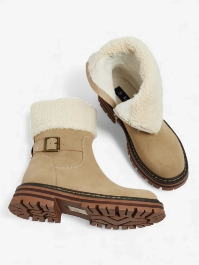 Öko-nahast naiste poolsaapad karusnahaga Merli