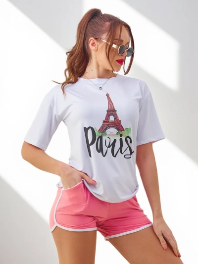 Royalfashion Women's sports set with t-shirt and shorts Paris