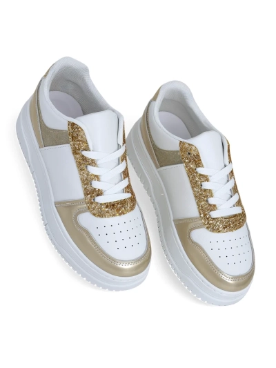 Bella Glamour Gold Women's Sneakers