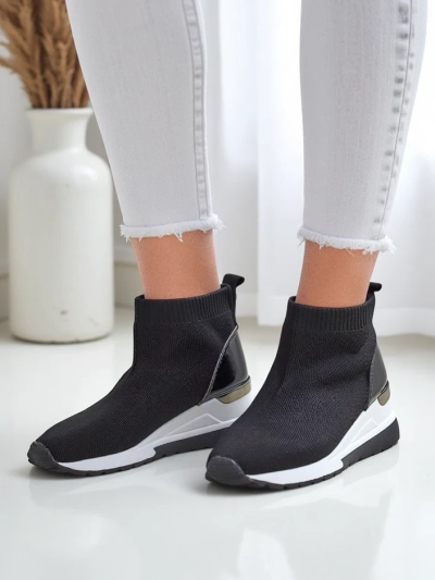 Royalfashion Women's slip-on wedge sneakers with rhinestones Viseq