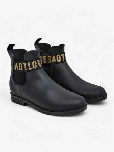 Royalfashion Women's matte rain boots with the inscription Love Love