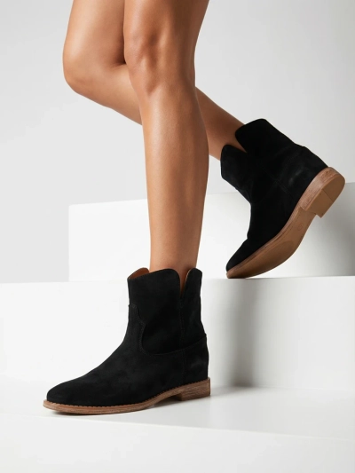 Royalfashion Cowboy-style boots on a covered wedge Blueston