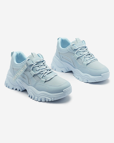 Blue women's sneaker sports shoes Evilpo- Footwear