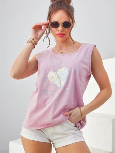 Royalfashion Puuvillane naiste top südamega