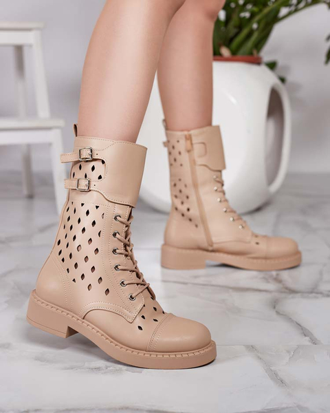 Royalfashion Women's openwork lace-up boots Belsel