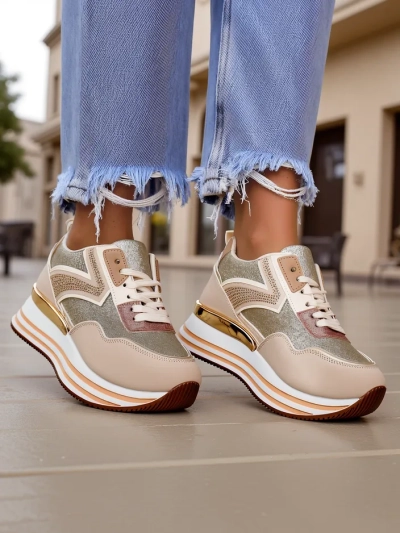 Royalfashion Women's sneakers with glitter Borovis