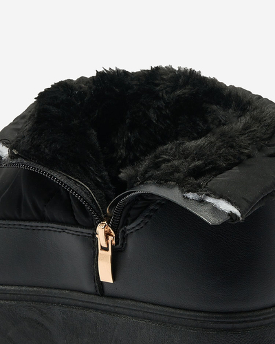 Royalfashion Naiste mustad liibuvad lumesaapad Armeda