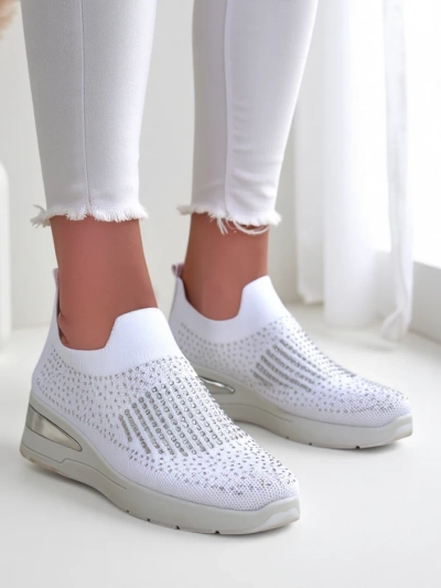 Royalfashion Slip-on naiste puksiirkinnastega tossud lilledega Qelavise