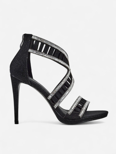 Royalfashion Women's Heeled Sandals with Decorative Upper Sycos