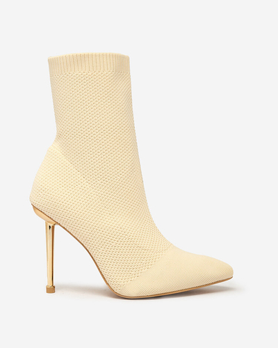 Royalfashion Beige Women's Mofissi Fabric Boots