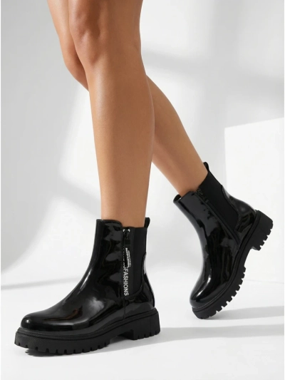 Women's Patent Ankle Boots Somaliane