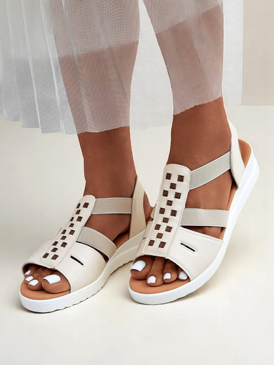 Royal Fashion Women's Sora Low Wedge Sandals