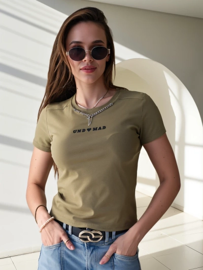 Royalfashion Women's Cotton Crop Top with the inscription