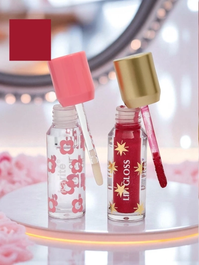 Lady Bug 2-in-1 Glitter Lip Gloss and Clear Lip Gloss