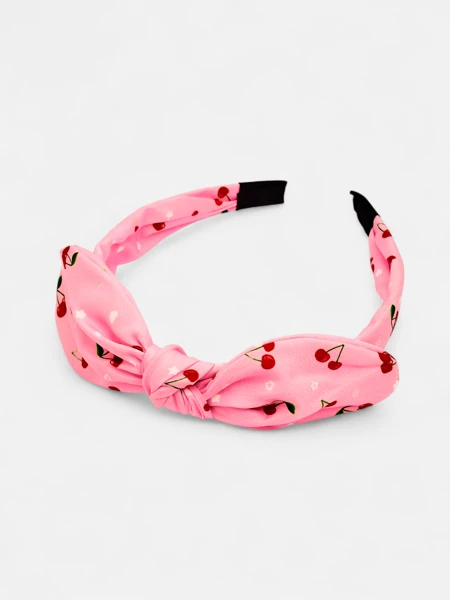 Royalfashion Children's headband with a cherry print bow