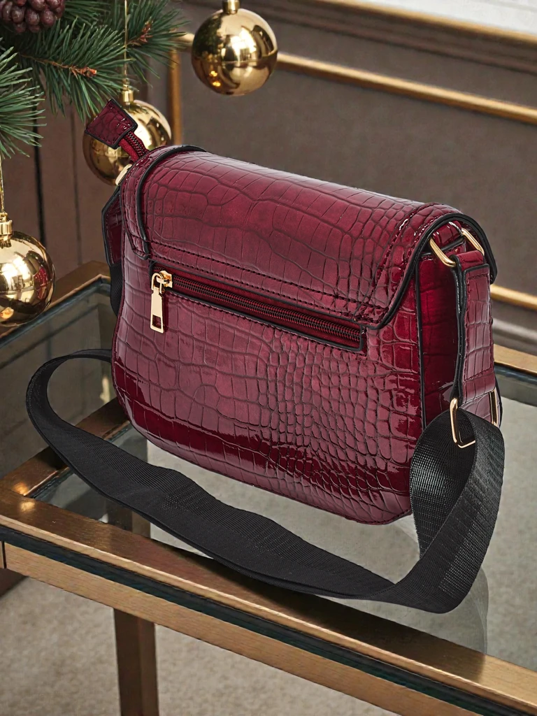 Aurora Women's Bag Burgundy Ecological Leather Elegant