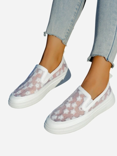 Женские сетчатые мокасины с цветами Royalfashion Emzos