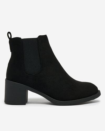 Aurora Black Leather Elegant Women's Ankle Boots for Autumn