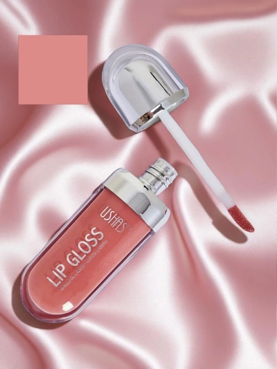 USHAS Lip Gloss with Glitter color Light Pink