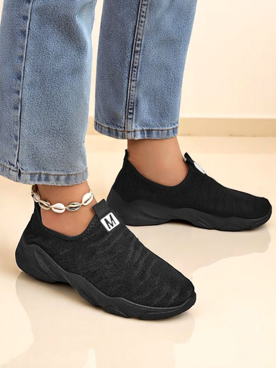 Royalfashion Women's Slip-On Fabric Sports Shoes Flex Move