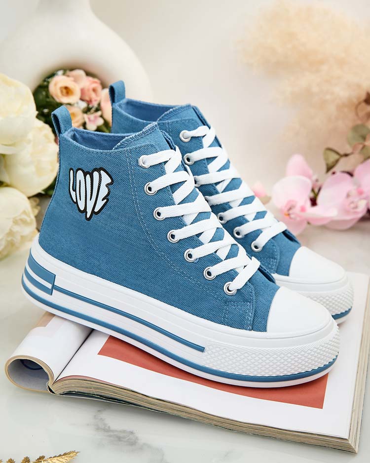 Royalfashion Women's sporty sneakers with print