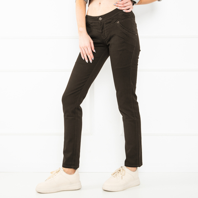 Brown jeans for women - clothing