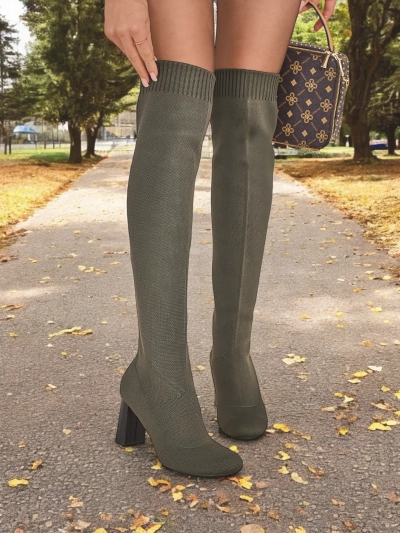 Royalfashion Kvinner sinna ofan í hné stígvélar Melioi