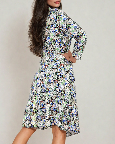 Royalfashion Naiste midi-mustriline kleit