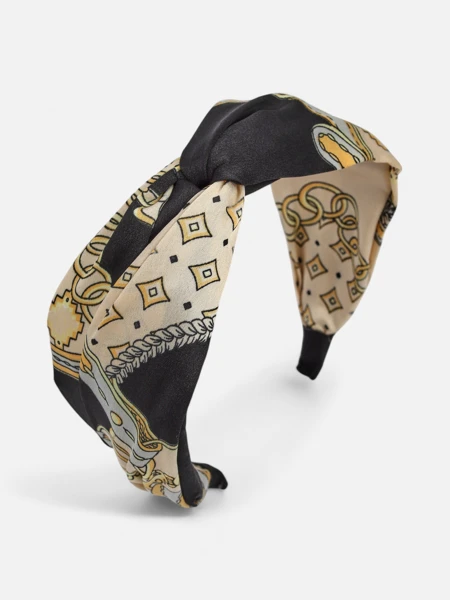 Royalfashion Women's Scarf-Style Headband with Elegant Print