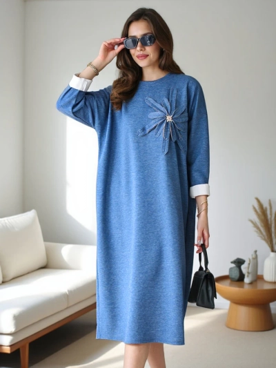 Royalfashion Naiste midi-riie suurde, lilledega