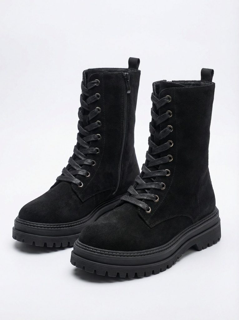 Women's Eco-Suede Worker Boots Molistea