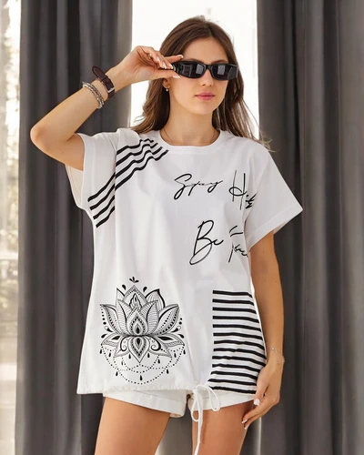 Royalfashion Naiste Puuvillane T-särk Printimisega