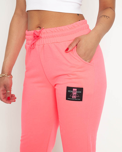Neon pink women's sweatpants - Clothing