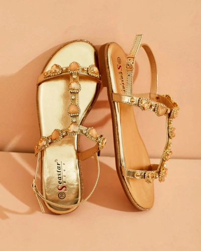 Royalfashion Женские сандалии Selina с цирконием