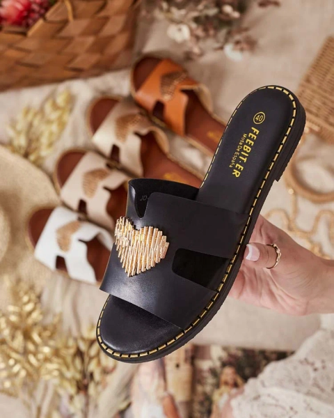 Royalfashion Женские шлепанцы Olis на плоской подошве