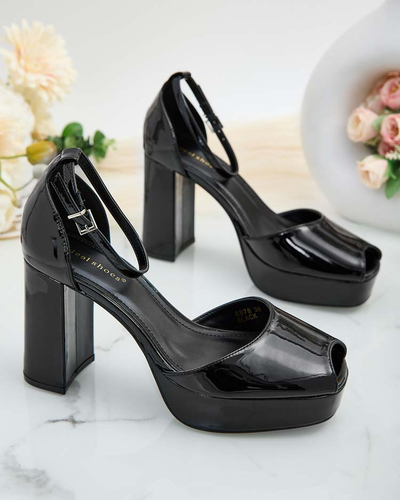 Royalfashion Women's Lefeyoa lacquered post sandals