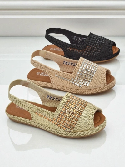 Женские эспадрильи-босоножки с стразами Belle Sparkle