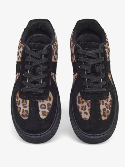 Royalfashion Women's sporty sneakers with a leopard print Big Cat