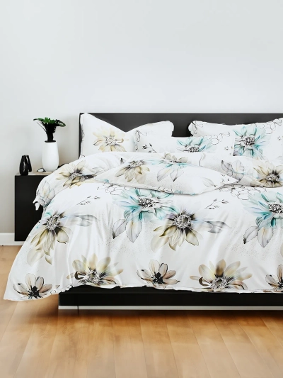 Royalfashion Tegnemønstret sengetøj 160x200 sæt 4 STYKKER