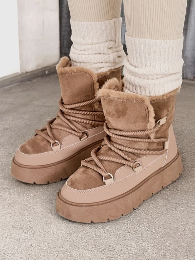 Royalfashion Women's Lace-up Snow Boots Liloz