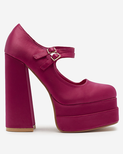 Fuksiat värvi naiste kõrged stilettpumbad Elika - Jalatsid