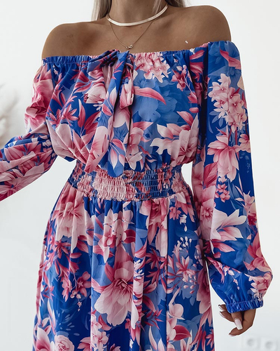 Royalfashion Naiste midi-kleit originaalmustriga