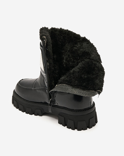 Royalfashion Black children's shoes a'la snow boots Fesifa