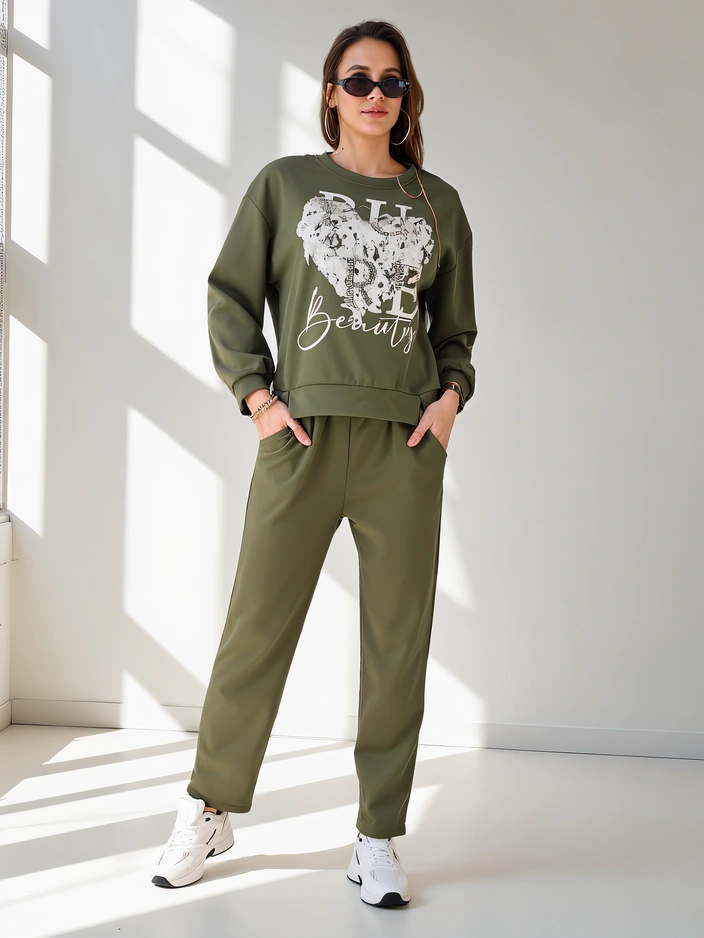 Royalfashion Naiste viskoosikomplekt printimisega