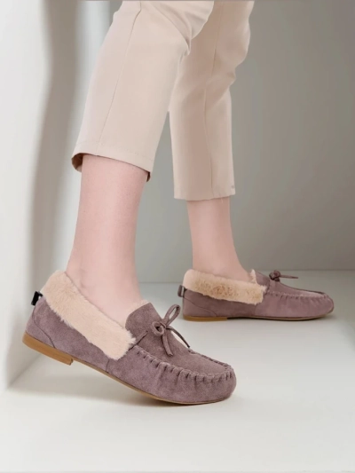 Royalfashion Women's moccasins with fur Ahtikes