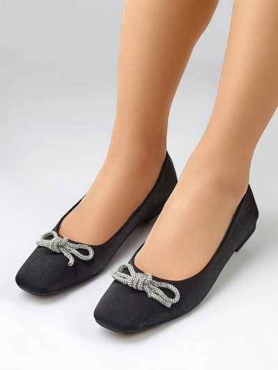 Royalfashion Women's ballerinas with a bow and shine Ofenal