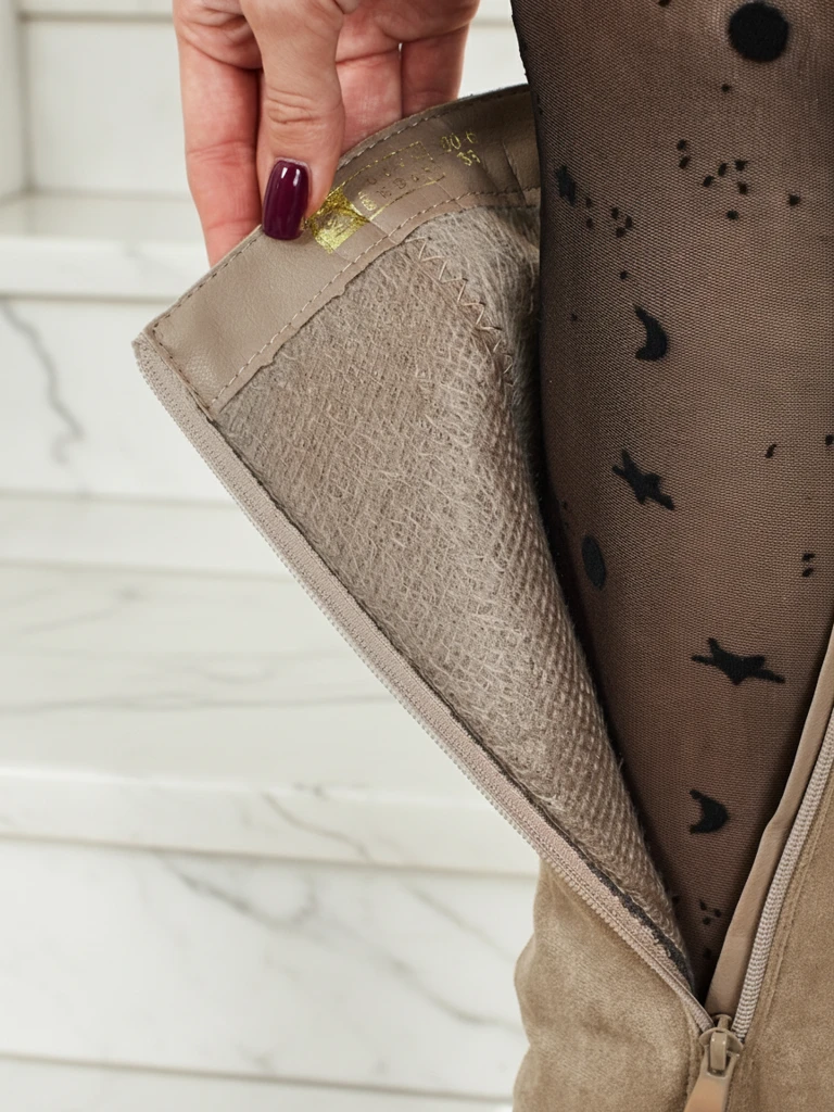 Naiste öko-seemisnahast saapad paksu kontsaga Niefio