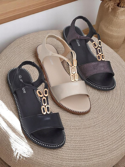 Royalfashion Naiste kaunistatud rihmadega sandaalid Siena Glow