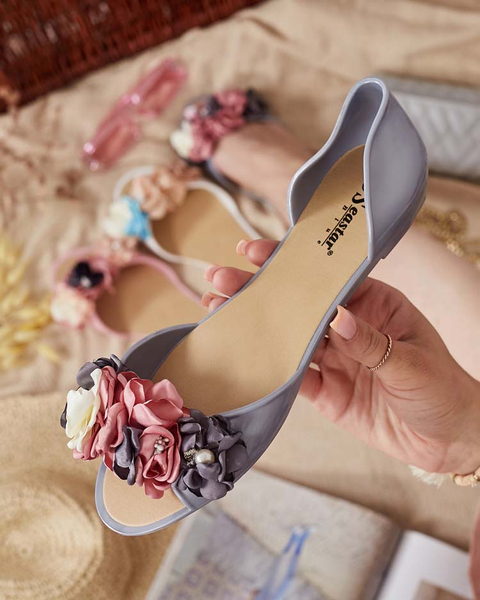 Royalfashion Rubber ballerinas with flower Koddies