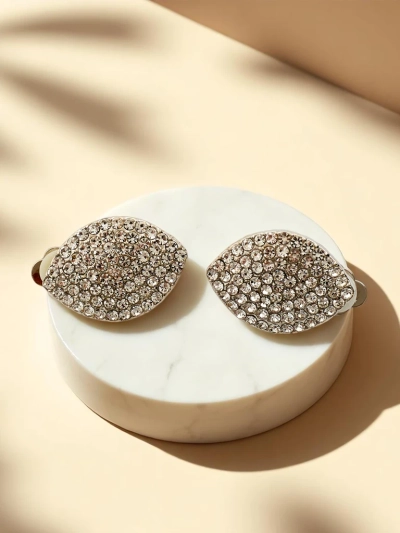 Royalfashion Clip-on women's earrings with cubic zirconia